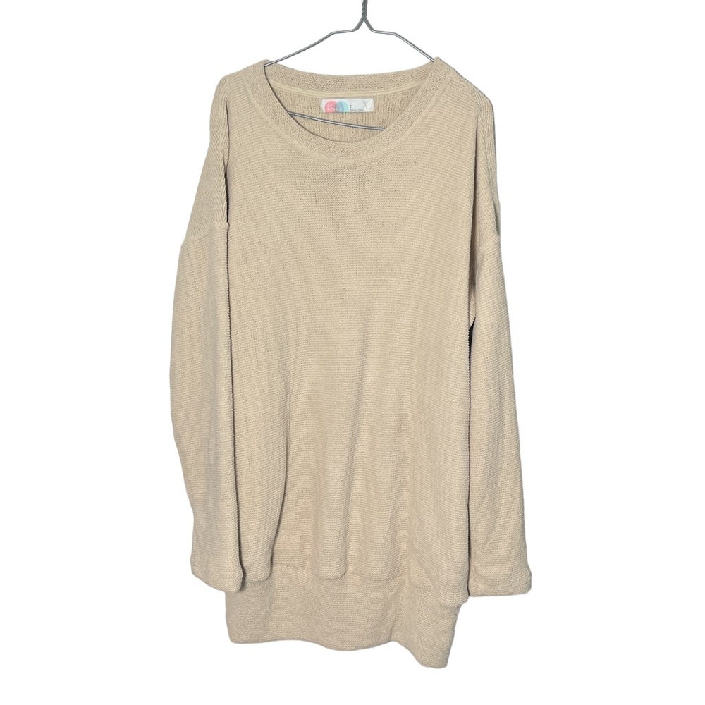 Free People Beach Cozy Sweater Dress Swim Cover Up Tan Neutral Small Oversized
